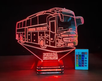Personalized,firm,company logo lamp design,present,gift,birthday,lamp night, gifts.bus,transport,auto accessory,mercedes,germany