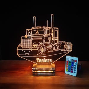 Personalized 3 d lamp design,present,gift,birthday,lamp night,wedding gifts.classic,Kenworth,truck