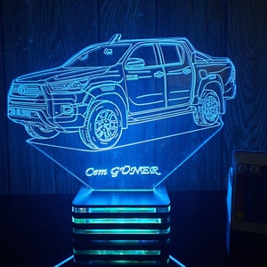 Personalized,firm,company logo lamp design,present,gift,birthday,lamp night, Toyota,hilux,toyota pickup,for him