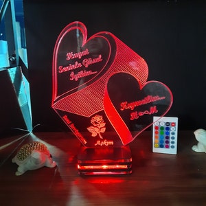 Personalized 3 d lamp, firm,company logo lamp design,present,gift,birthday,lamp night,wedding gifts,heart