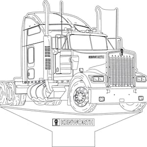 kenworth vector illustration file.cdr,ai,dxf,svg,eps,kenworth,truck,3dlamp,truck vector