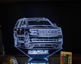 Chevy, Chevrolet Tahoe, Chevrolet-vrachtwagen, Chevrolet-cadeau, gepersonaliseerd, Amerikaanse pick-up, SUV, aangepast cadeau, Geburtstag