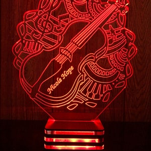 Personalized 3dlamp, firm,company logo lamp design,present,gift,birthday,lamp night, gifts.anniversary,musical instruments,violin,violinist