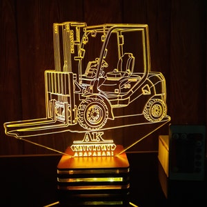 Personalized,firm,company logo lamp design,present,gift,birthday,lamp night, gifts,forklift,