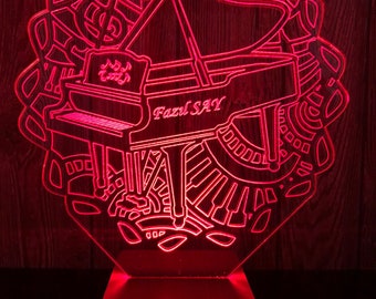 Personalized 3dlamp, firm,company logo lamp design,present,gift,birthday,lamp night, gifts.anniversary,musical instruments,piano,