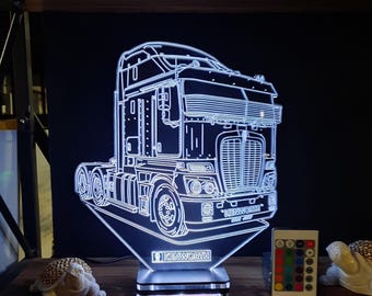 Personalized 3 d lamp design,present,gift,birthday,lamp night,wedding gifts.classic,Kenworth,truck,model trucks,v8,
