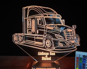 Personalized 3 d lamp design,present,gift,birthday,lamp night,wedding gifts.classic,Freightliner,truck, logistics, transportation,