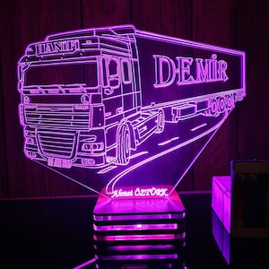 Personalized,firm,company logo lamp design,present,gift,birthday,lamp night, gifts.truck,transport,auto accessory,daf
