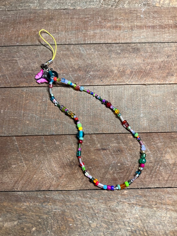 phone beaded wristlet