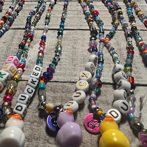 Duck Duck | Beaded Rear-View Mirror Dangler | Ducked | Rubber Ducks | Gifts | Peace Sign | You&#39;ve Been Ducked Card | Gifts | Gift