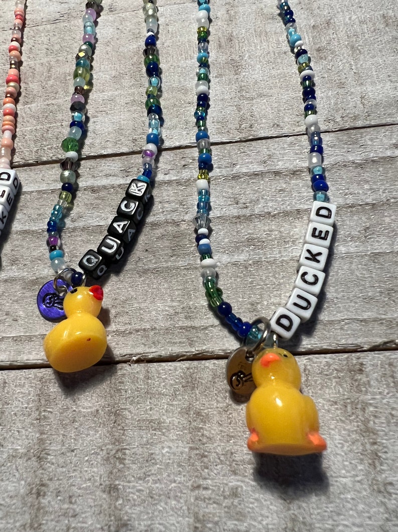 Duck Duck Beaded Rearview Mirror Dangler Ducked Ducks Etsy