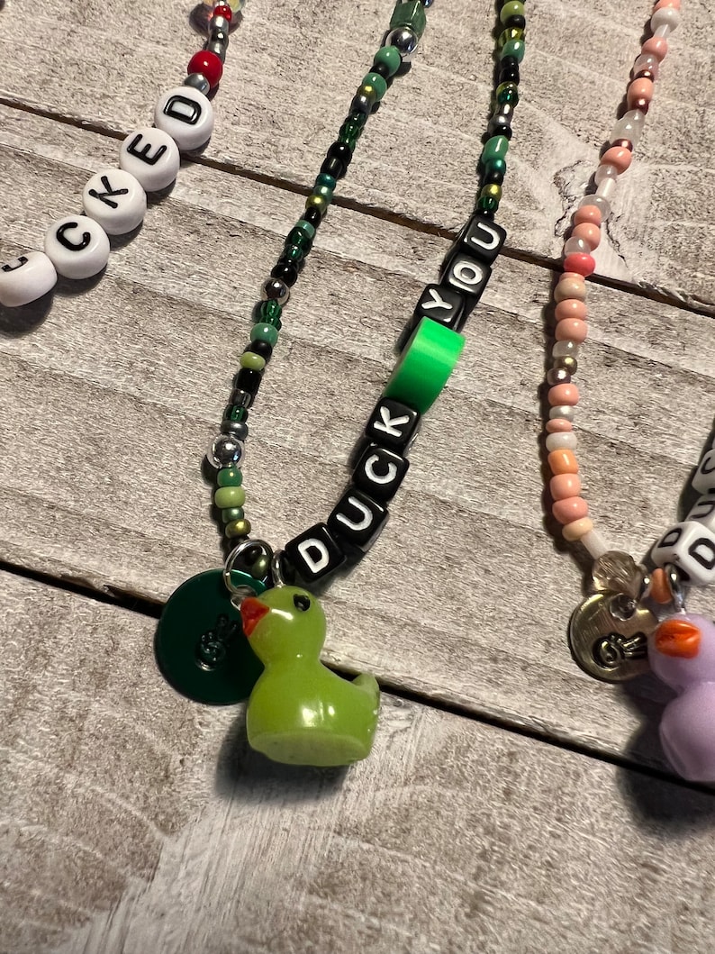 Duck Duck Beaded Rearview Mirror Dangler Ducked Ducks Etsy