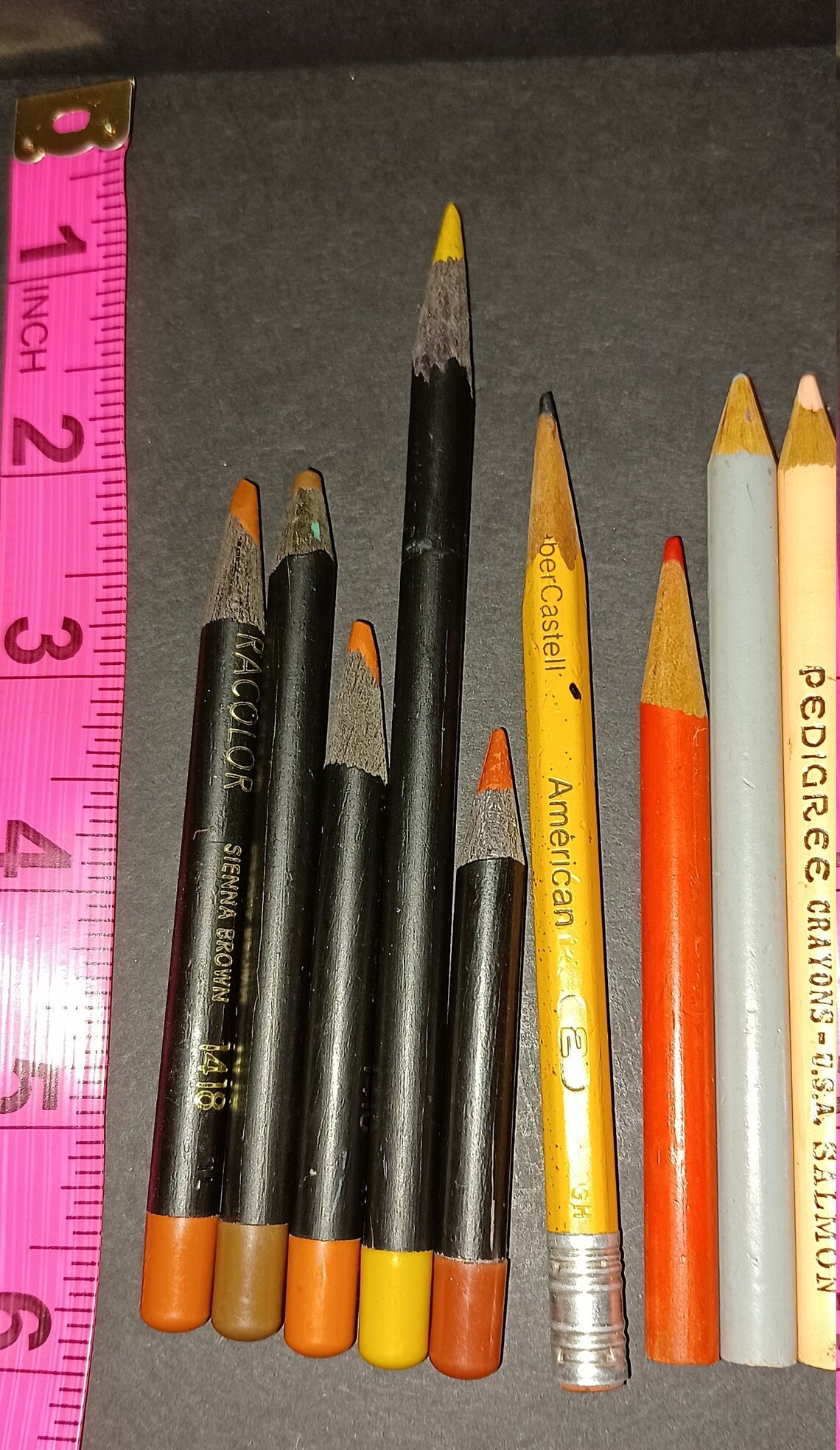 Lot of Vintage Color Pencils and Regular Pencils Etsy