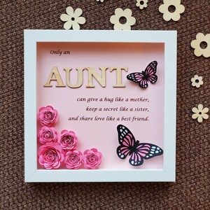 Flower Box | Butterfly Rose Box | Aunt Flower Box | Customized Gift for Birthday, Valentine's Day, housewarming,any holiday and occasion