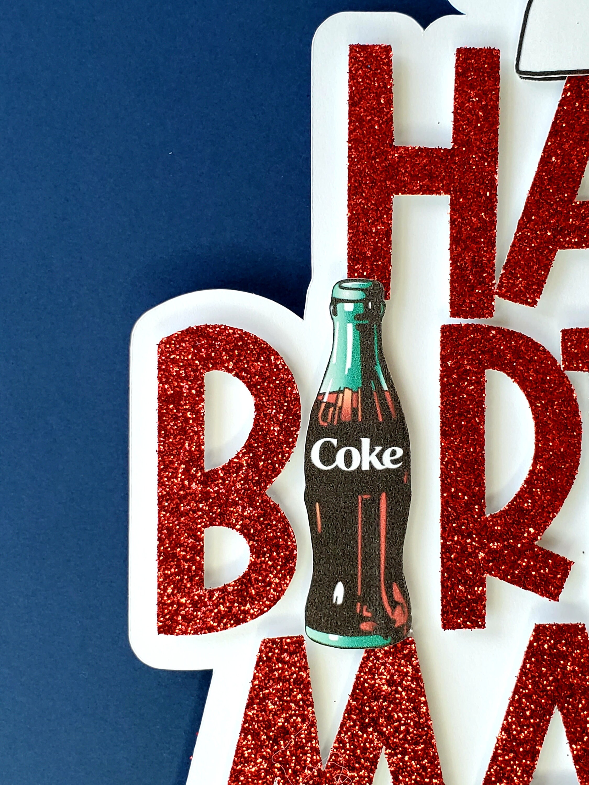 CocaCola Cake Topper / Happy Birthday Cake Topper / Topper Etsy México