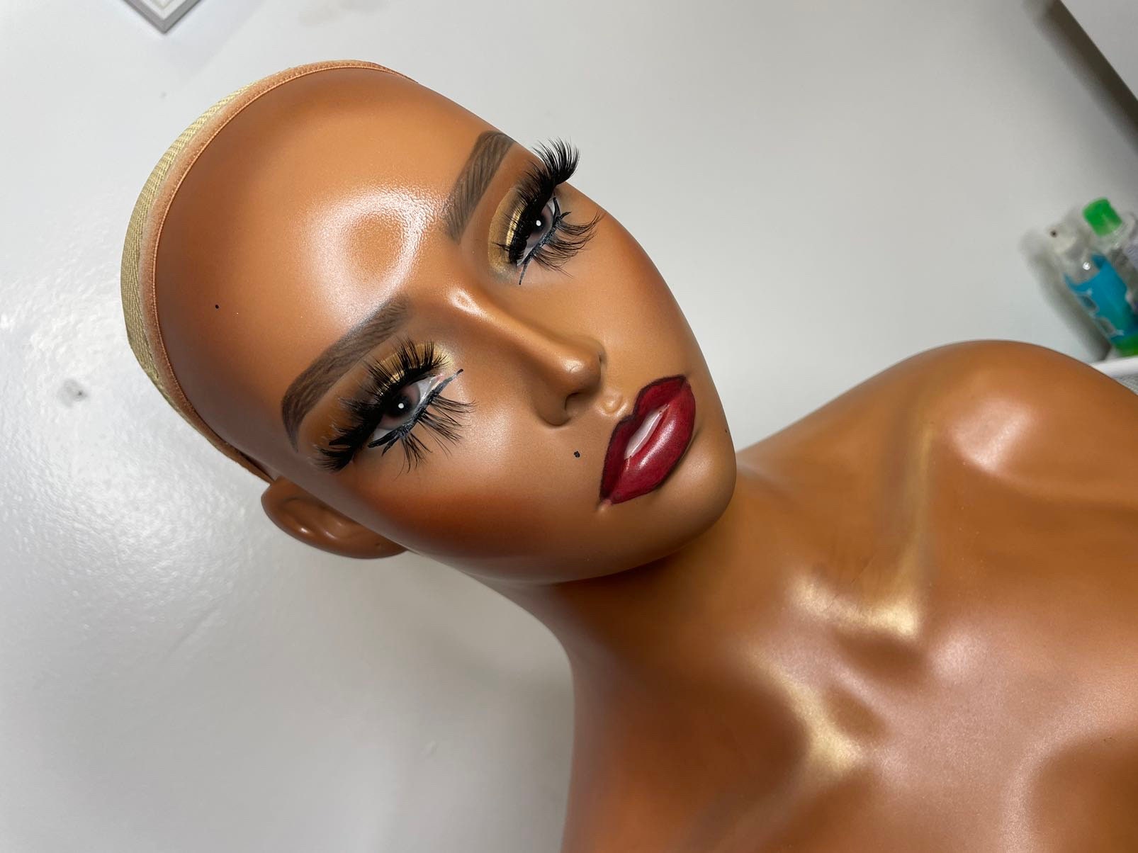 Generic Dummy Wig Head Mannequin Doll Baby Head + Free Wig Cap