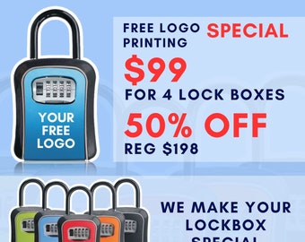 Customized Realtor Lockboxs 99CAD for 4 lockbox sale