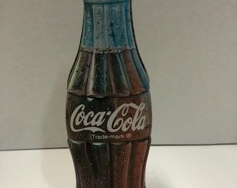 Coca-Cola Coke Bottle Tin 1996 Vintage Soda Pop  Canister Collectible