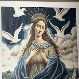 Vergine Maria - Scarica la carta dei tarocchi JPG stampabile di alta qualità scaricabile istantaneamente