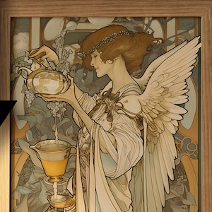 Tarocchi della Temperanza - La carta dei Tarocchi della Temperanza - Scarica la carta dei Tarocchi di alta qualità stampabile Download immediato Carta dei Tarocchi JPG stampabile