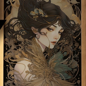 Dark Angel - Carte de tarot JPG imprimable en téléchargement immédiat de haute qualité imprimable