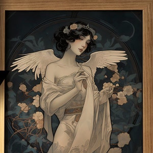 Dark Angel - Carte de tarot JPG imprimable en téléchargement immédiat de haute qualité imprimable