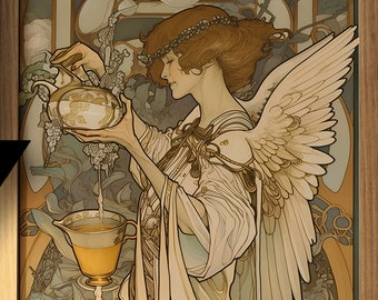 Temperance Tarot - The Temperance Tarot Card - Download Printable High Quality Tarot Card Instant Download JPG Tarot Card Printable
