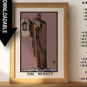 The Hermit Tarot Card Harvest Tarot Download Printable High Quality Tarot Card Instant Download PNG JPG Tarot Card Printable