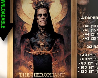 The Hierophant Tarot Card Download Printable High Quality Tarot Card Instant Download PNG JPG Tarot Card Printable