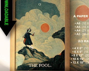 The Fool Tarot Card Download Printable High Quality Tarot Card Instant Download JPG Tarot Card Printable