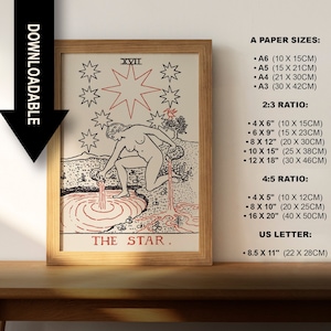 The Star Tarot Card Download Printable High Quality Tarot Card Instant Download JPG Tarot Card Printable