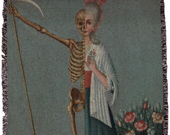 Life and Death Woven Blanket Life and Death Throw Blanket