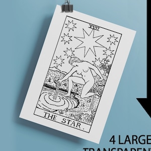 The Star Tarot Card Download Printable High Quality Tarot Card Instant Download PNG JPG Tarot Card Printable