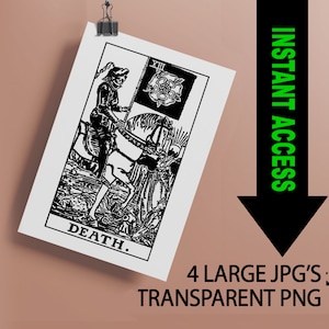 Der Tod Karte Tarot Karte Download Druckbare High Quality Tarot Karte Sofortiger Download PNG JPG Tarot Karte Printable
