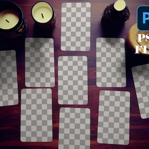 Tarot Card Spread Mockup - Escena de habitación descargable PSD Tarot Card Mockup - Descarga instantánea PSD Photoshop file