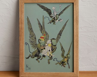 Wizard of Oz Print - Flying Monkeys Poster (No Frame)
