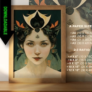 Aranyani Forest Goddess - Download Printable High Quality Hindu Goddess Instant Download Tarot JPG Aranyani Printable