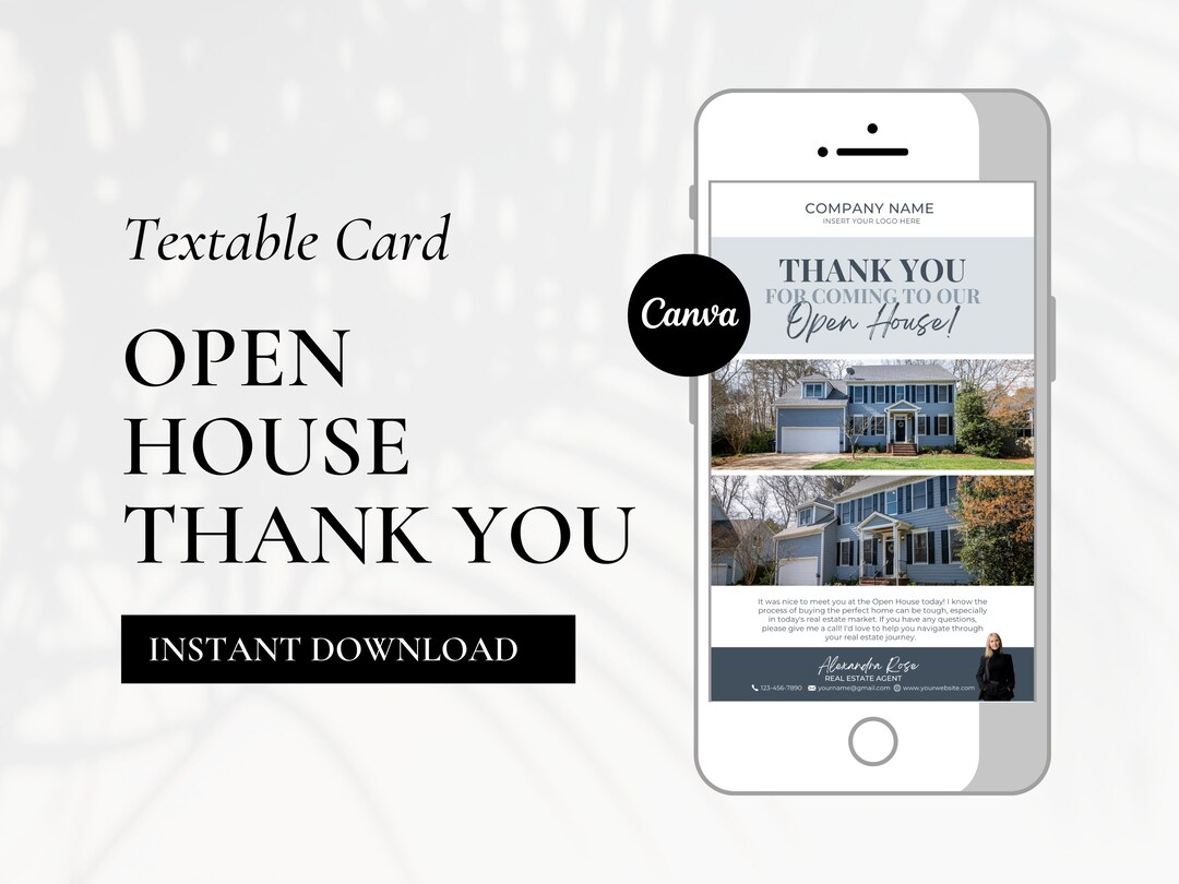 Open House Thank You Text, Real Estate Open House Text Message