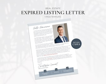 Expired Listing Letter, Real Estate Expired Letter, Real Estate Flyer, Expired Listing Handout, Realtor Farming Letter, Real Estate Template
