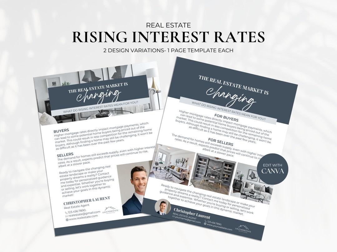 Real Estate Interest Rate Flyer, Rising Interest Rates Letter, Mortgage ...