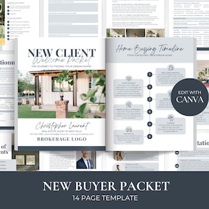 Real Estate New Client Packet, Home Buyer Guide, New Client Realtor Guide, Onboarding Packet, Buyer Survey, Real Estate Marketing