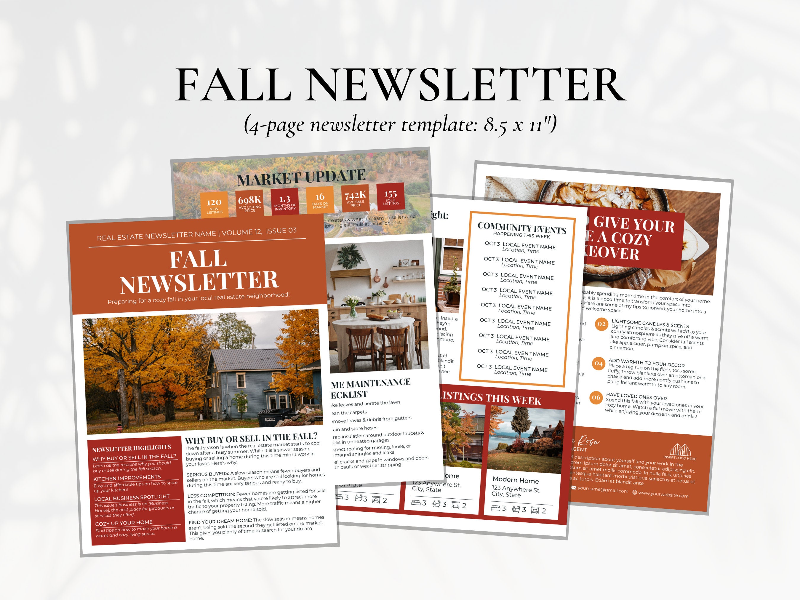 Fall Real Estate Marketing Bundle, Fall Real Estate Pop By, Fall