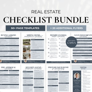Paquete de lista de verificación de bienes raíces, lista de verificación de anuncios para agentes inmobiliarios, lista de verificación para clientes de bienes raíces, marketing para agentes inmobiliarios, plantilla de bienes raíces