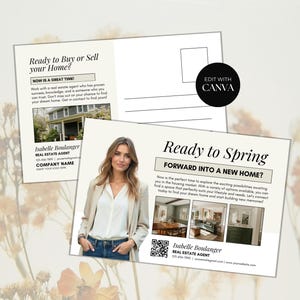 Spring Real Estate Postcard, Buyer Prospect Mailer, Realtor Farming Mailer, Real Estate Agent Marketing