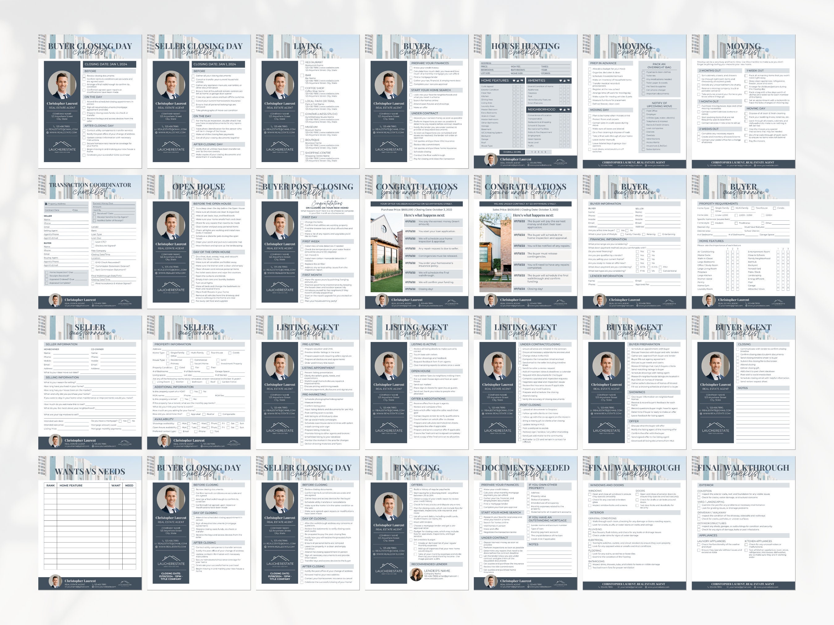 Real Estate Agent Checklist Bundle, Property Listing Checklist, Home ...