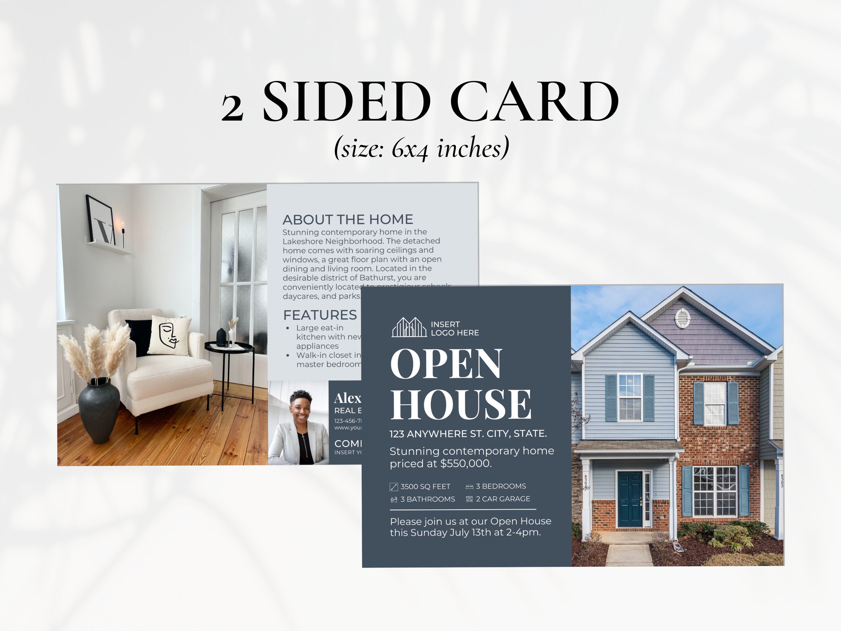 Image 1 for Open House Postcard Template