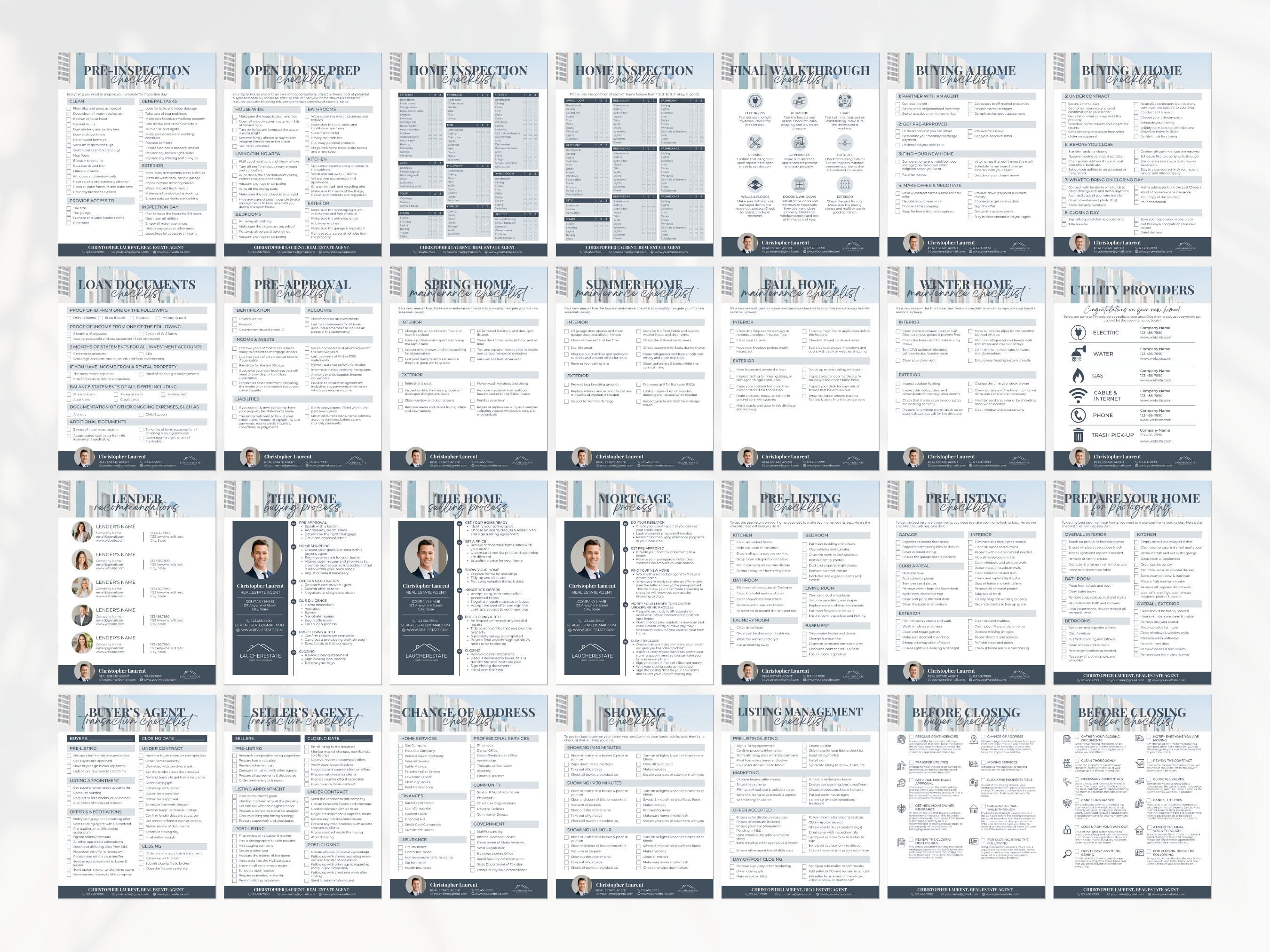 Real Estate Agent Checklist Bundle, Property Listing Checklist, Home ...