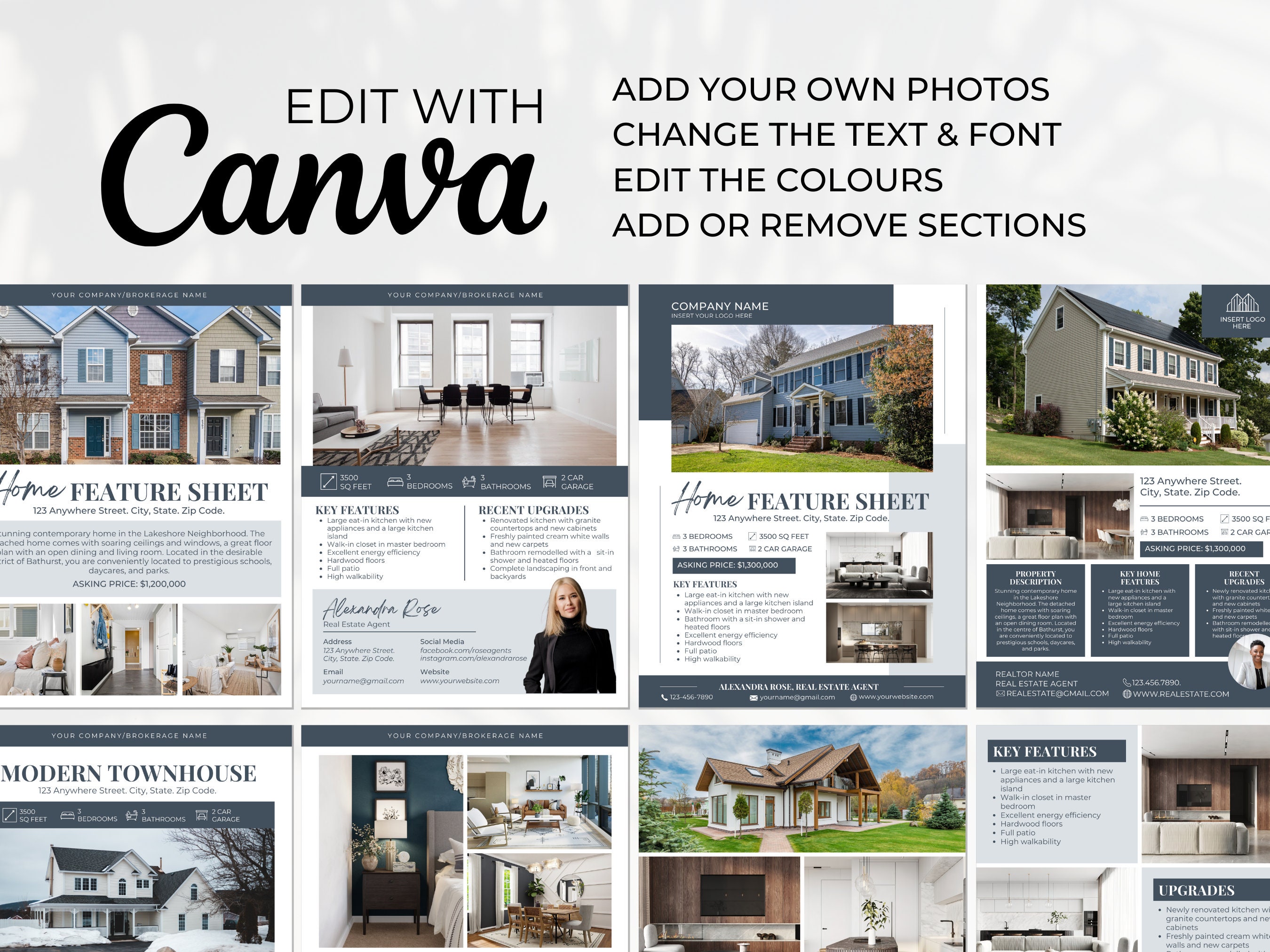 Real Estate Property Feature Sheet Bundle Realty Feature - Etsy