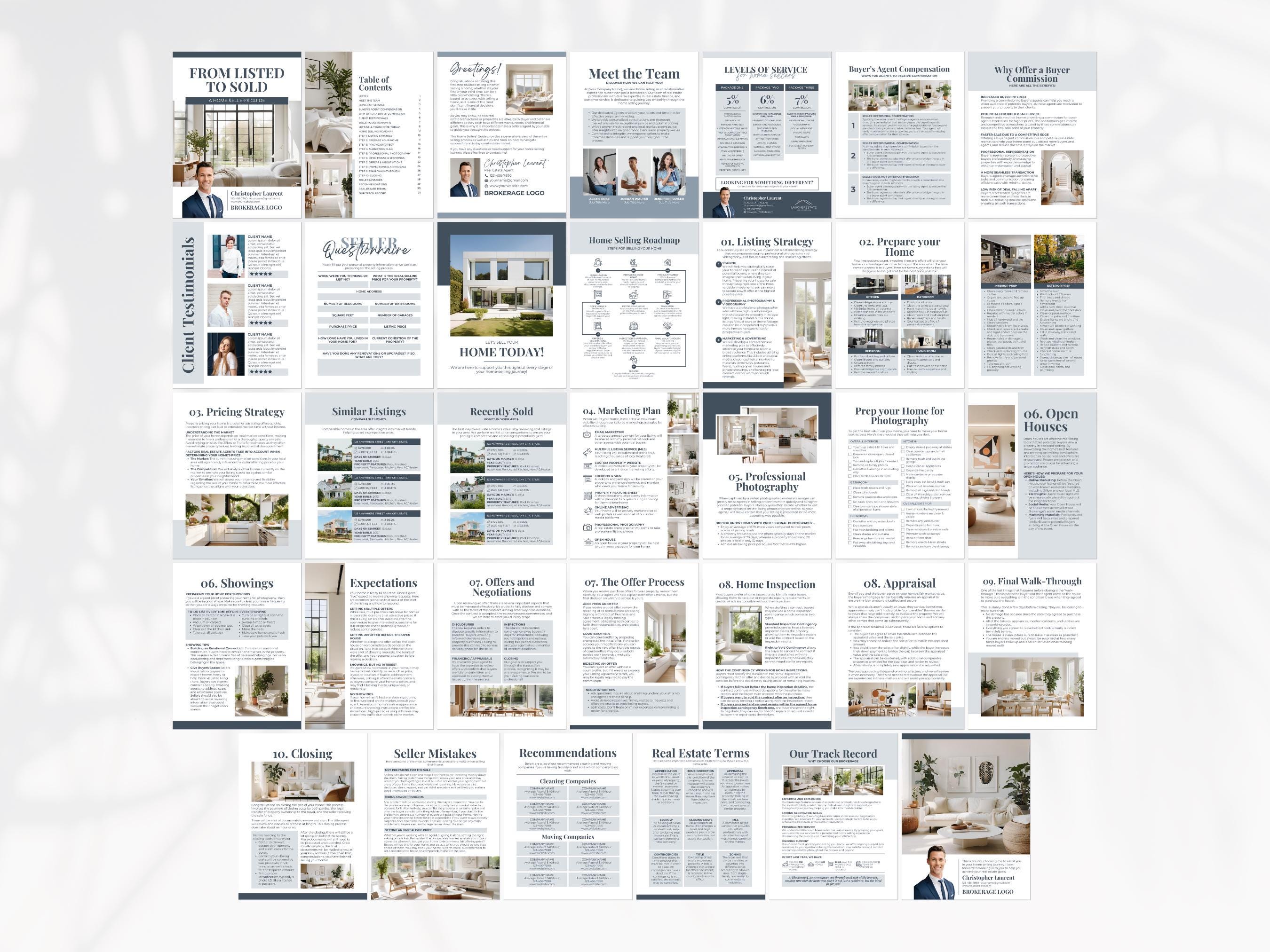 Real Estate Seller Guide Template, Home Sellers Guide, Realtor Listing ...