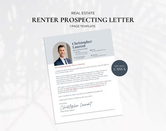 Renter Prospecting Letter, Real Estate Farming Letter, Home Buying Letter, Realtor Letter Template Canva, Real Estate Marketing Mailer